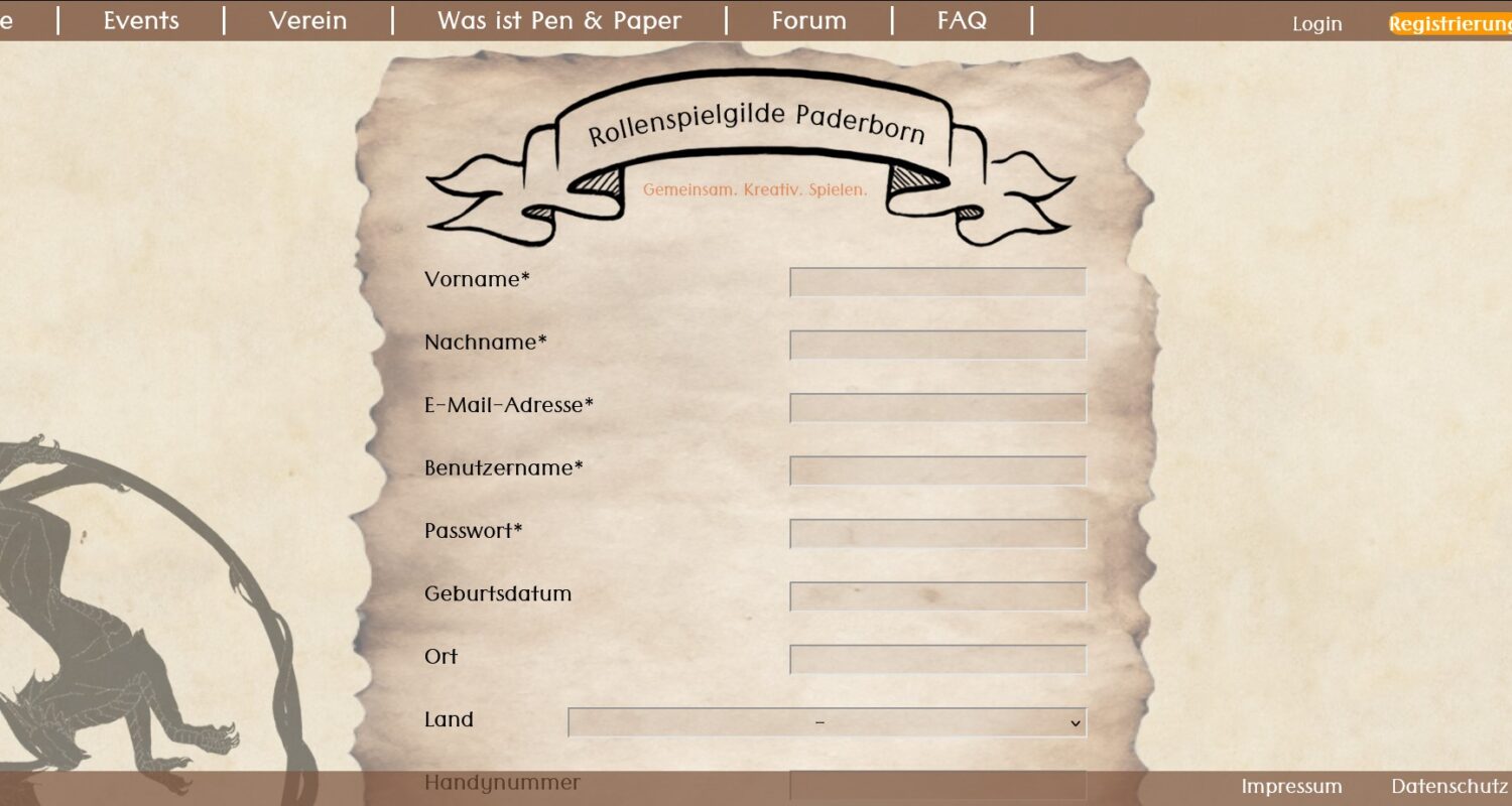Registrierung