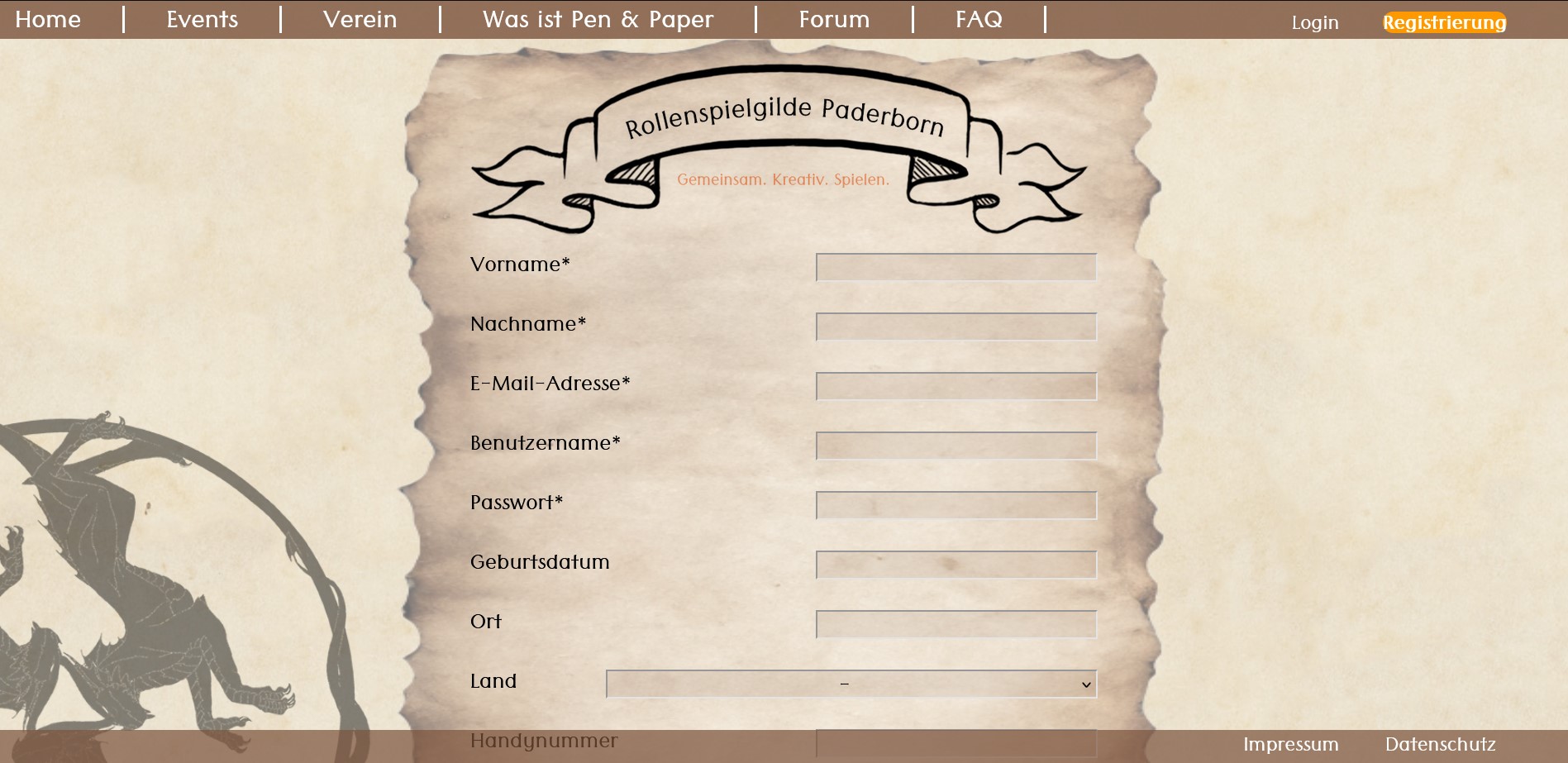 Registrierung